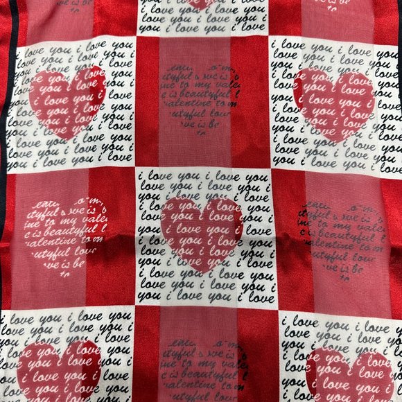 Hearts and Squares Scarf - Picture 2 of 5